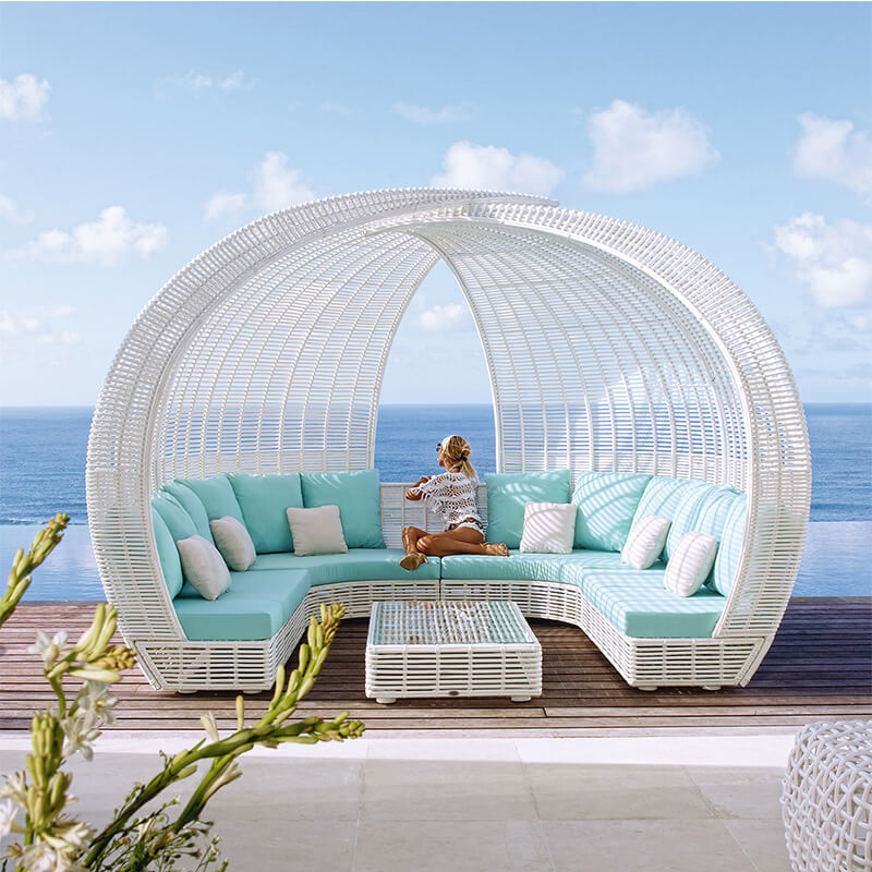 Outdoor daybed with canopy oval|Aluminium Garden Furniture Manufacturers