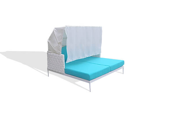 Popular outdoor daybed rattan with quick dry foam