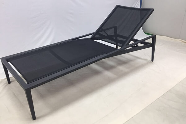 Aluminium sun lounger outdoor furniture with textilene