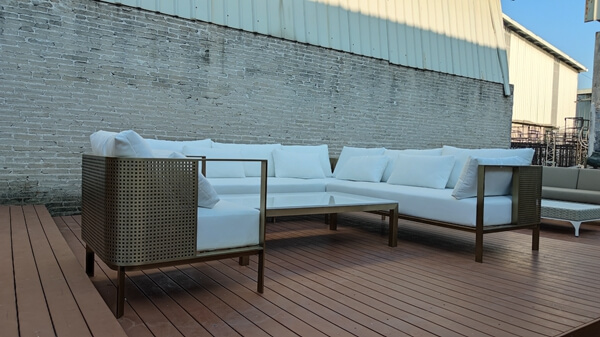 Modern stainless steel outdoor furniture