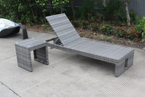 Modern outdoor sun lounger wicker