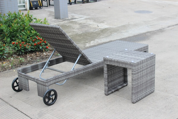 Modern outdoor sun lounger wicker