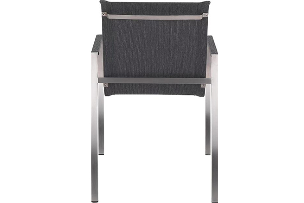 Outdoor stainless steel chairs with Batyline|Textilene