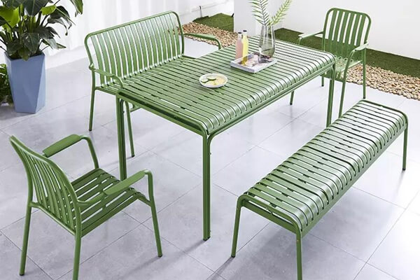 Aluminum colourful patio furniture 7 piece