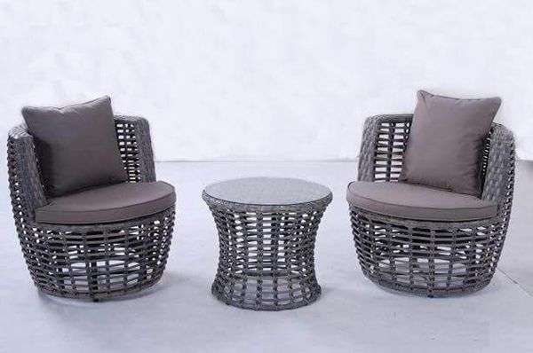 Wicker Outdoor Furniture Balcony Set 3 PCS