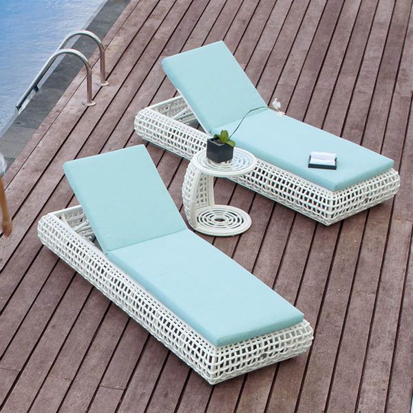 Luxury outdoor furniture china for hotel pool furniture double sunlounger