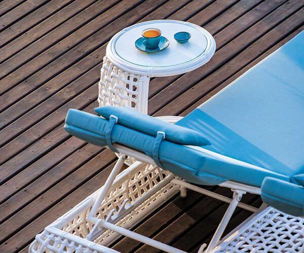 Luxury outdoor furniture china for hotel pool furniture double sunlounger