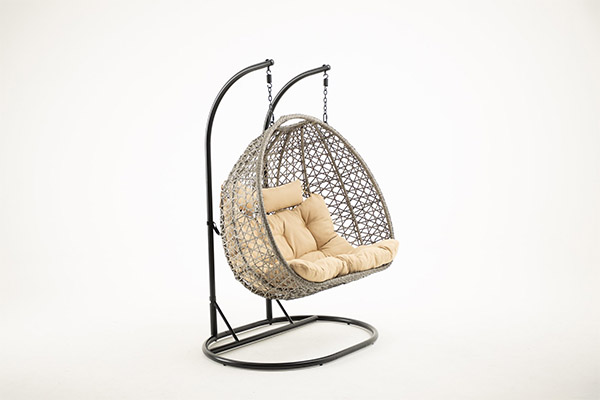 Double Hanging Swing Chair With Rattan