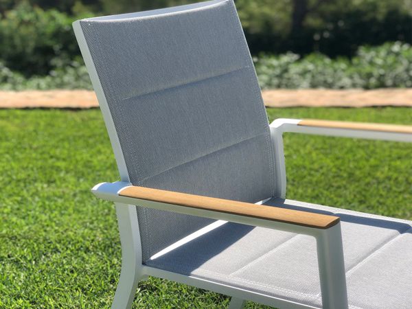 Garden Dining Chairs With Teak Armrest