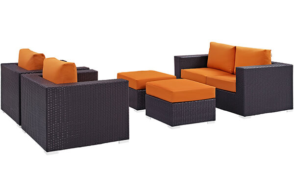 Black rattan garden furniture For Sale