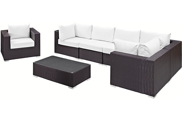 Black rattan garden furniture For Sale