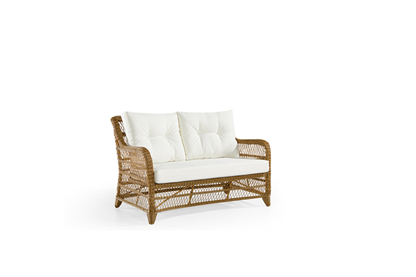 Garden Rattan Furniture With Circular Wicker Weave