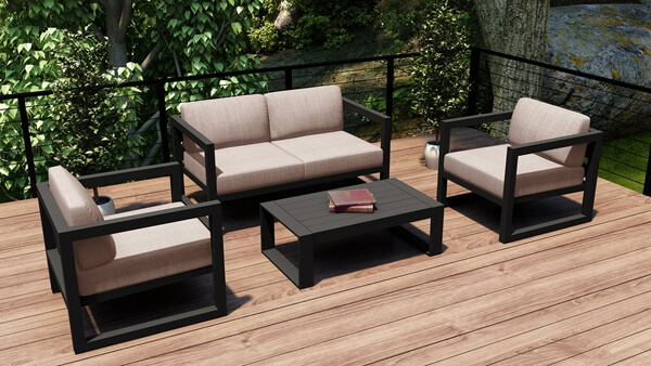 Modern Outdoor Sofa With Quick Dry Foam