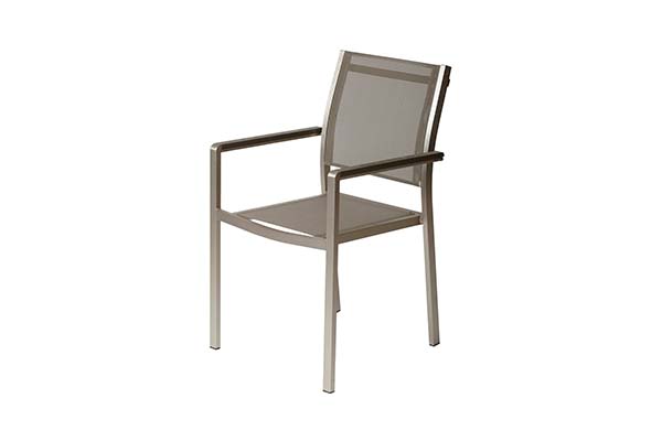 Patio Dining Chairs With Mesh Armrest