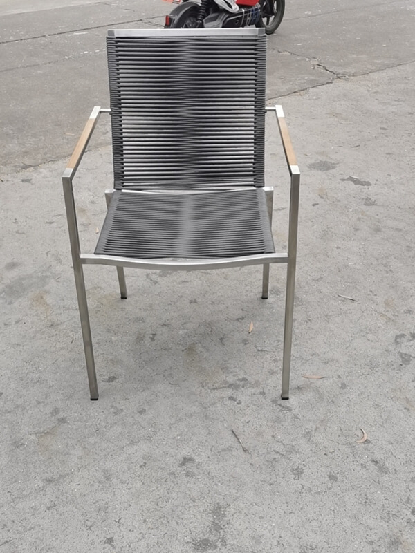 Outdoor Barstool With Stainless Steel Frame