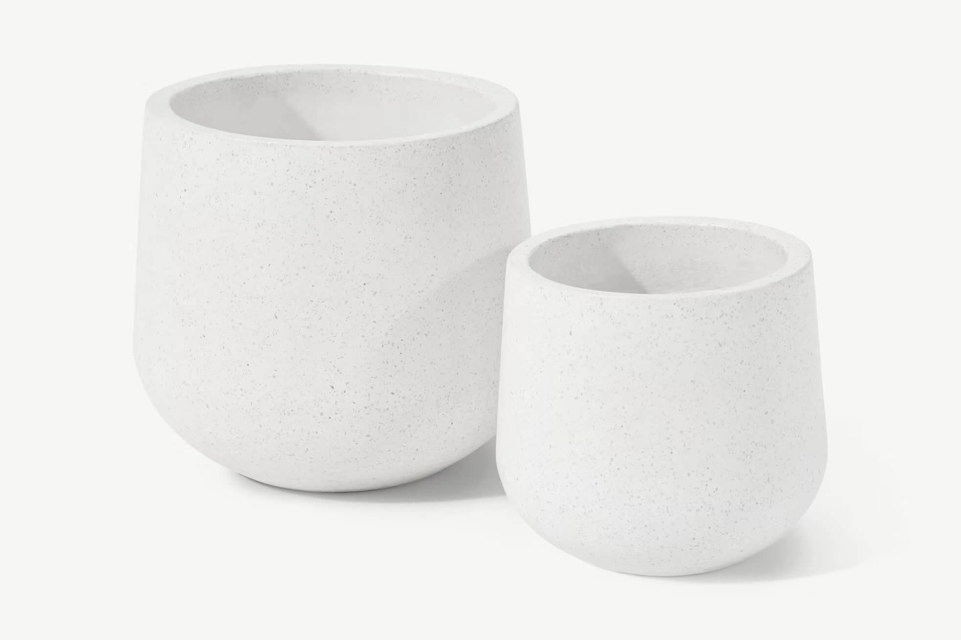 Outdoor indoor large round planters with terrazzo dia:40x34cm