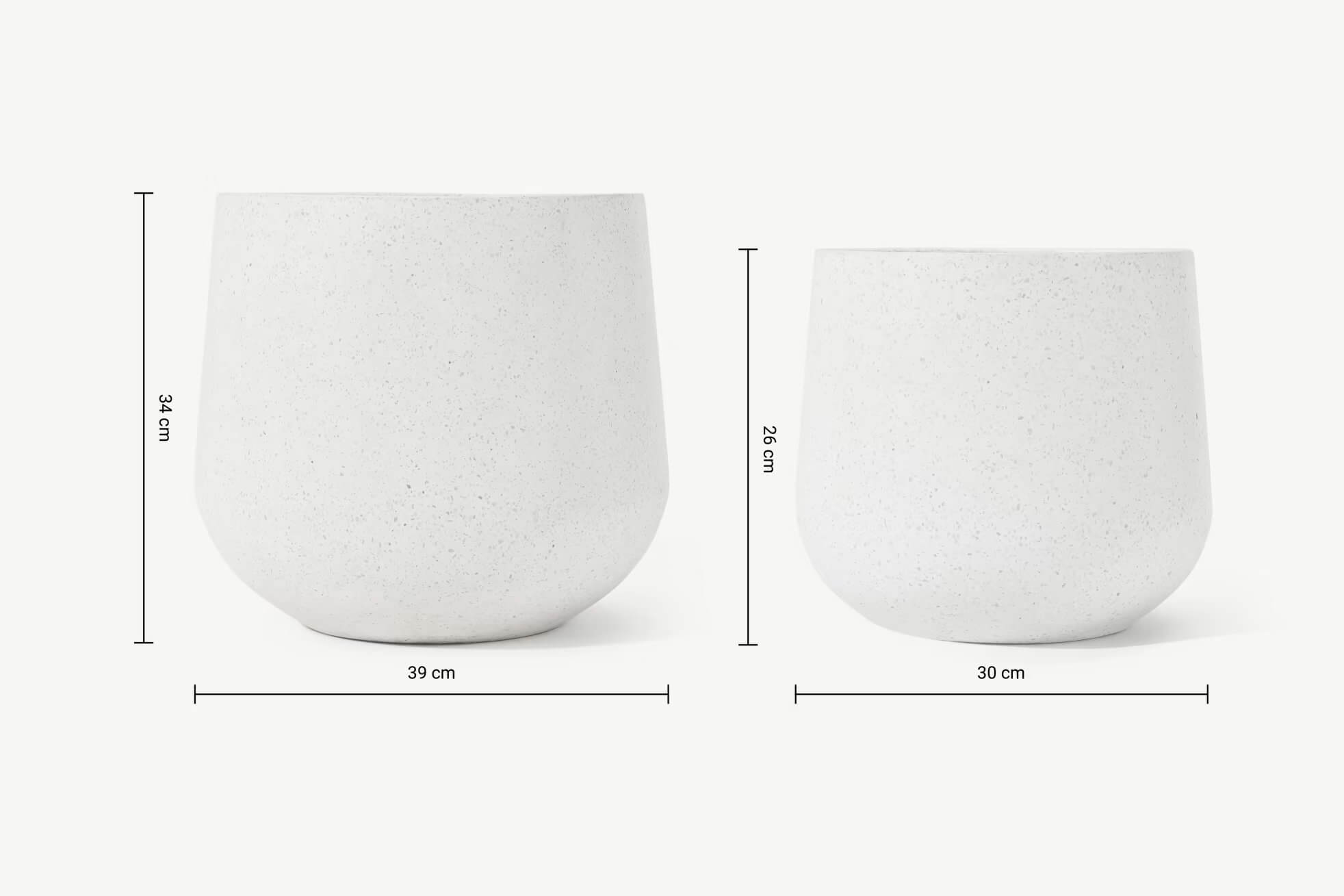 Outdoor indoor large round planters with terrazzo dia:40x34cm