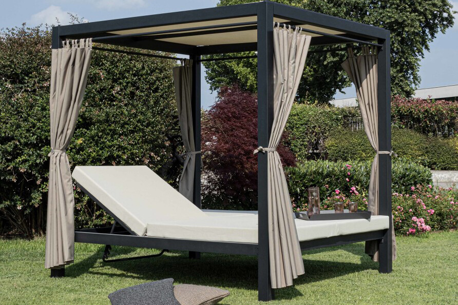 Modern outdoor furniture daybed|Aluminum outdoor daybed white|muebles exterior outdoor furniture