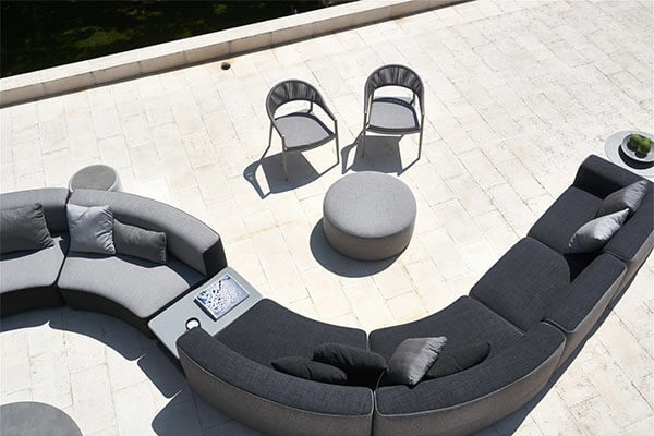 Luxury outdoor furniture china|outdoor fabric sofa designs