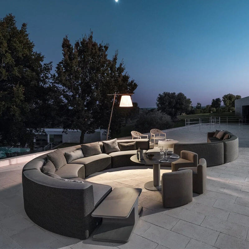 Luxury outdoor furniture china|outdoor fabric sofa designs