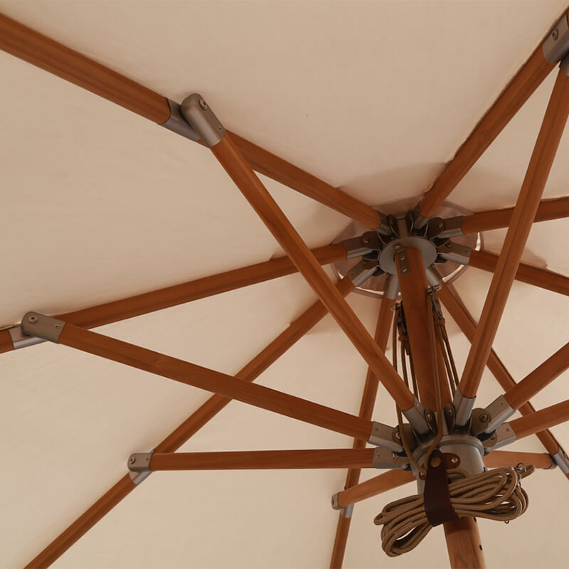 High quality round teak patio umbrella|wooden umbrellas