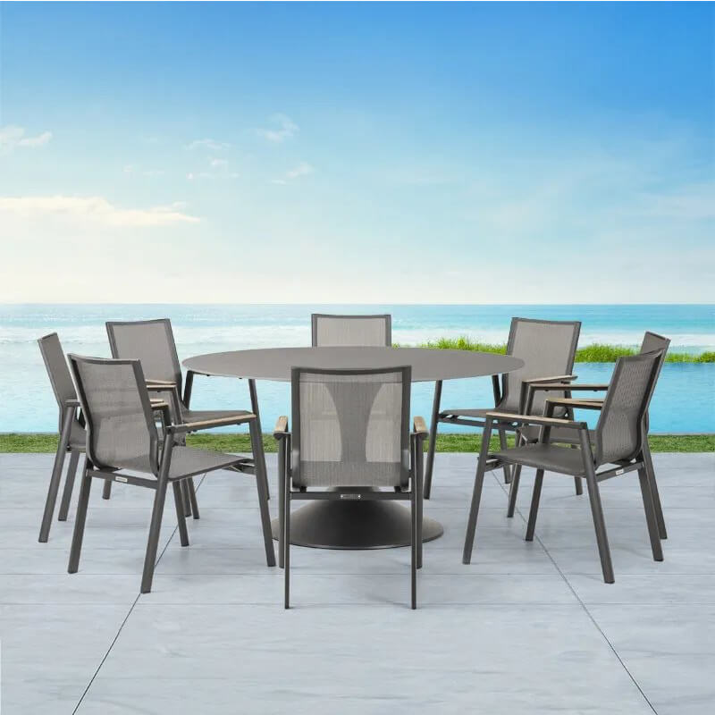 Luxury outdoor round dining set table wholesale in Islas Canarias Spain