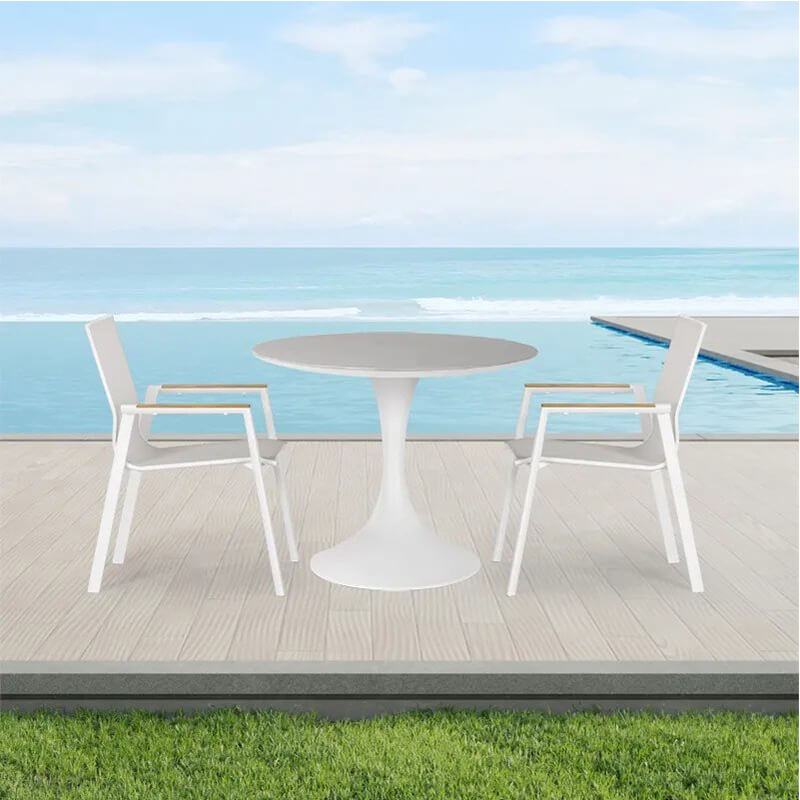 Luxury outdoor round dining set table wholesale in Islas Canarias Spain