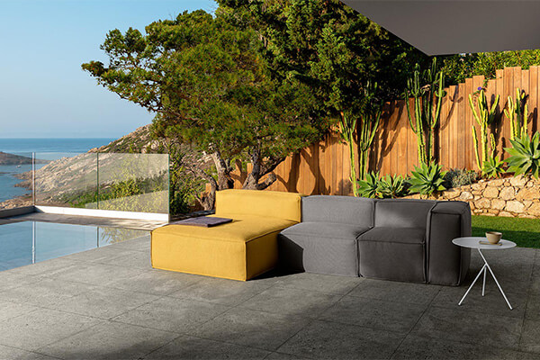 All weather outdoor furniture|Outdoor modular sectional sofa set with Sunbrella fabric