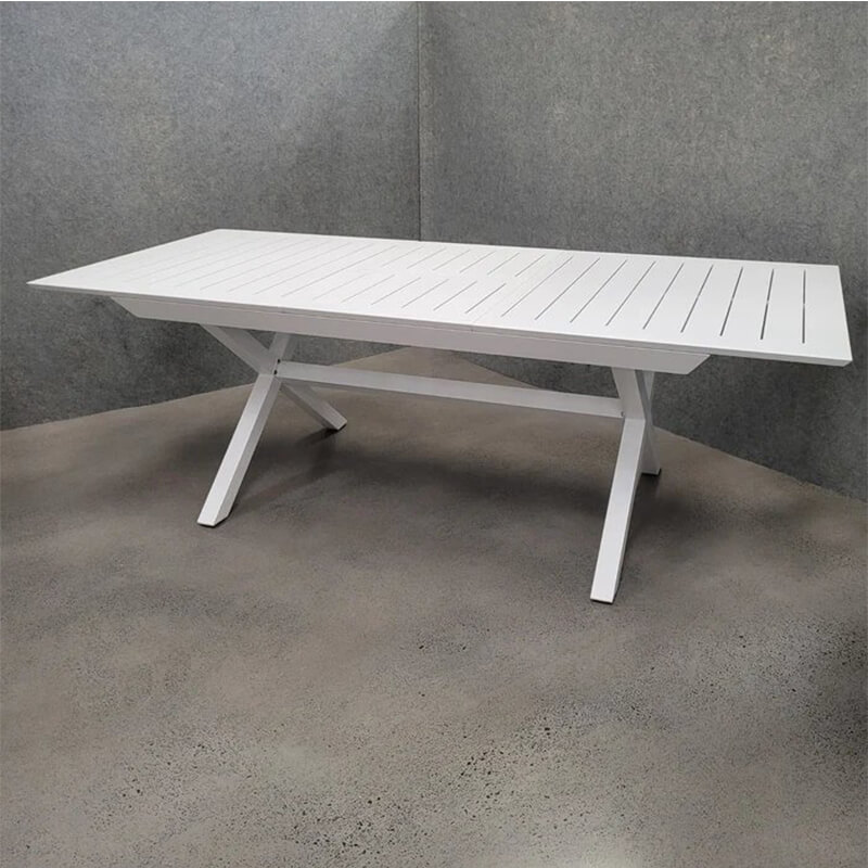 Modern expandable dining table|white outdoor extendable dining table supplier factory in China